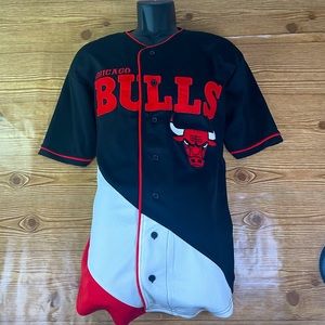 NBA Chicago Bulls Button Front Jersey Black Mens XL, Pre-owned Great Condition